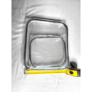 Clear PVC Zipper Storage Bags Set 2 Transparent Travel Organizer 11x11”